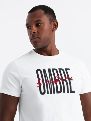 Ombre Shirt in Weiß