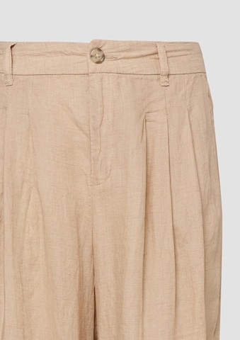 Wide Leg Pantalon à pince s.Oliver en beige