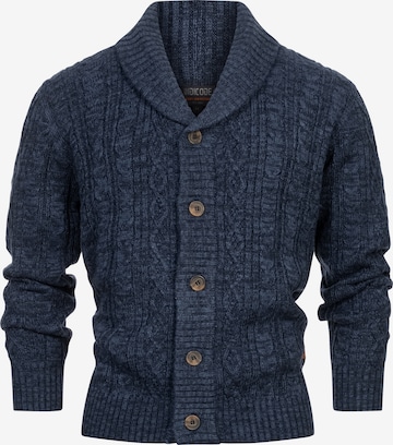 INDICODE JEANS Strickjacke in Blau: Vorderseite