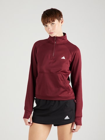 ADIDAS PERFORMANCE Sport sweatshirt 'Aeroready Game & Go Fleece' i röd: framsida