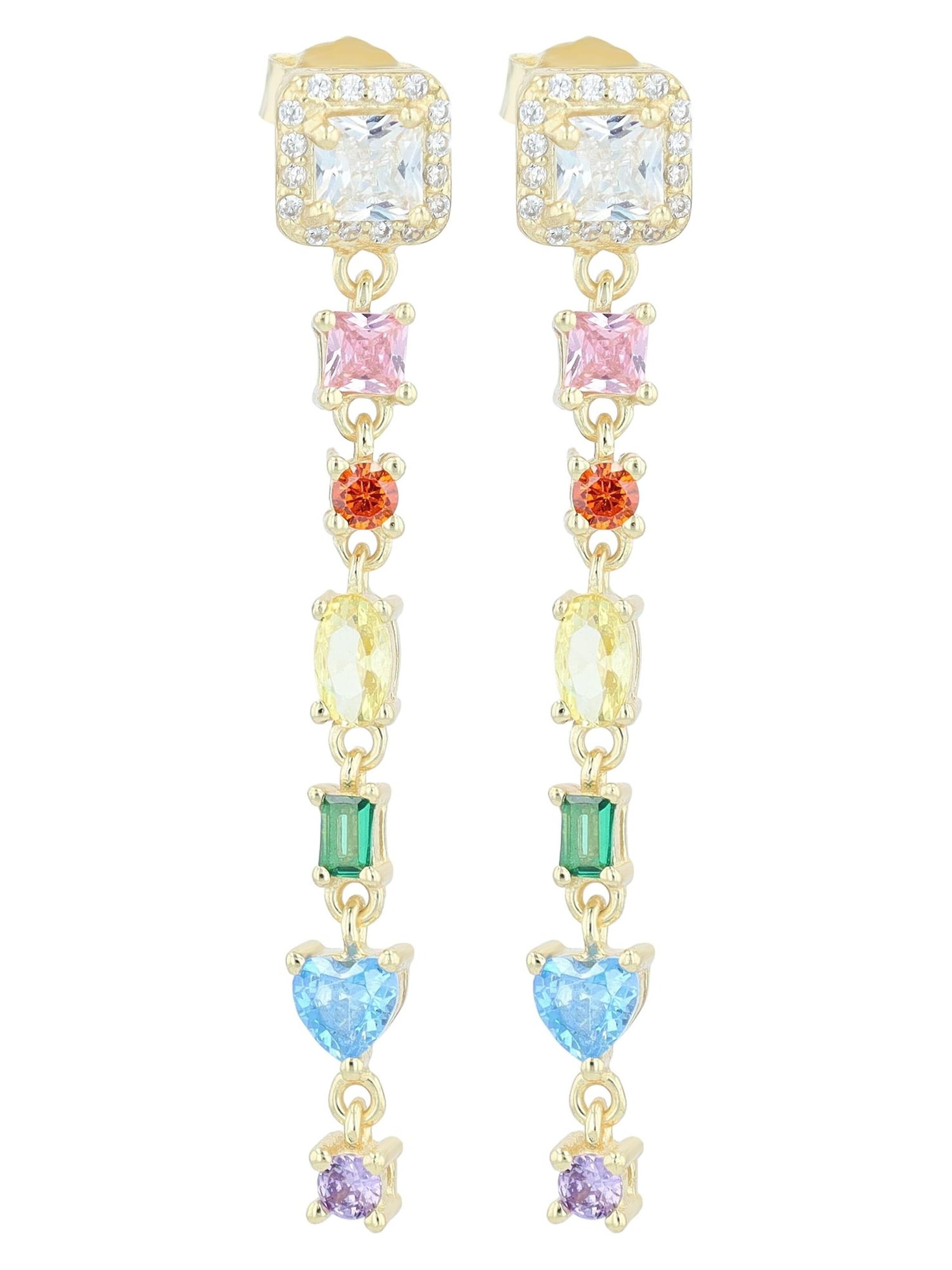 Akzent Earrings '"Mina" aus 925 Sterlingsilber, rhodiniert, langlebig' in Gold: front