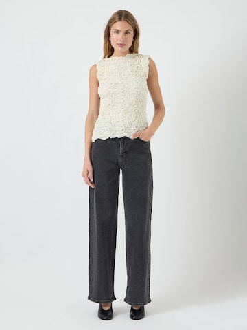 YAS Bluse 'YASMera' i beige