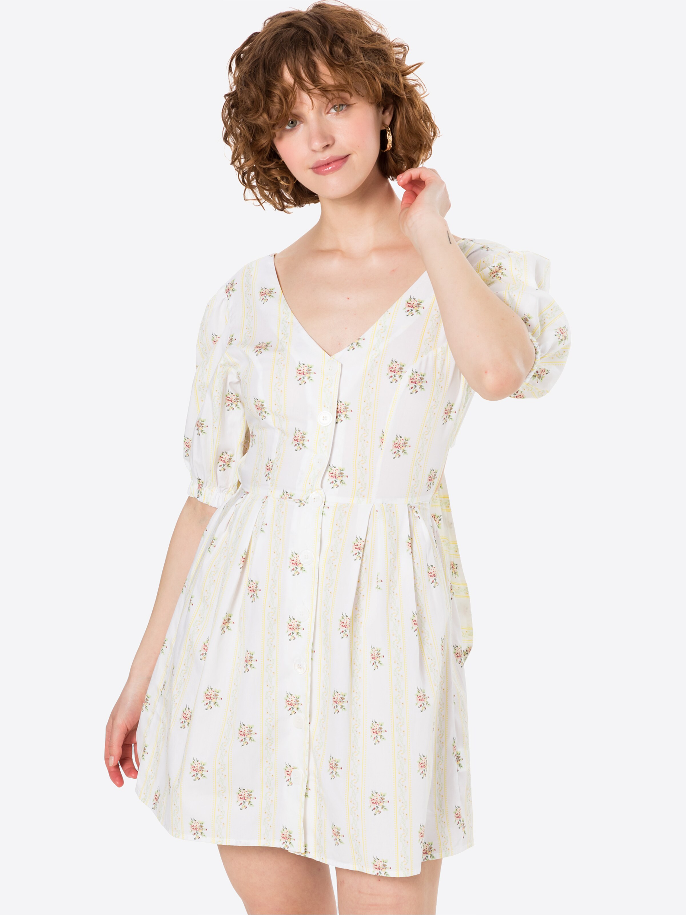 Frauen Kleider GLAMOROUS Kleid in Pastellgelb - AJ66213 Frauen Kleider GLAMOROUS Kleid in Pastellgelb - AJ66213
