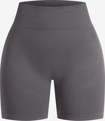 Smilodox Maria Solid Shorts Scrunch Seamless in Grau: Vorderseite