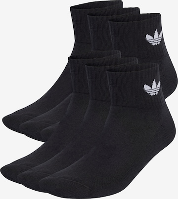 ADIDAS ORIGINALS Къси чорапи 'Mid Ankle 6 Pairs' в черно: отпред
