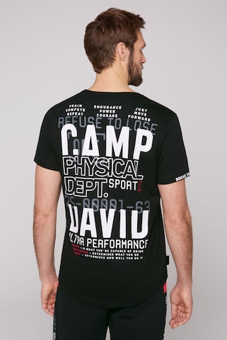 T-Shirt CAMP DAVID en noir : devant