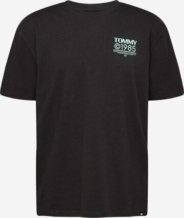 Tommy Jeans Тениска '1985 Collection' в черно: отпред