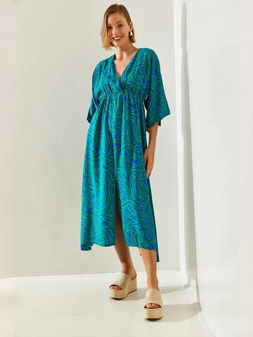 Bianco Lucci Jurk in Blauw: voorkant