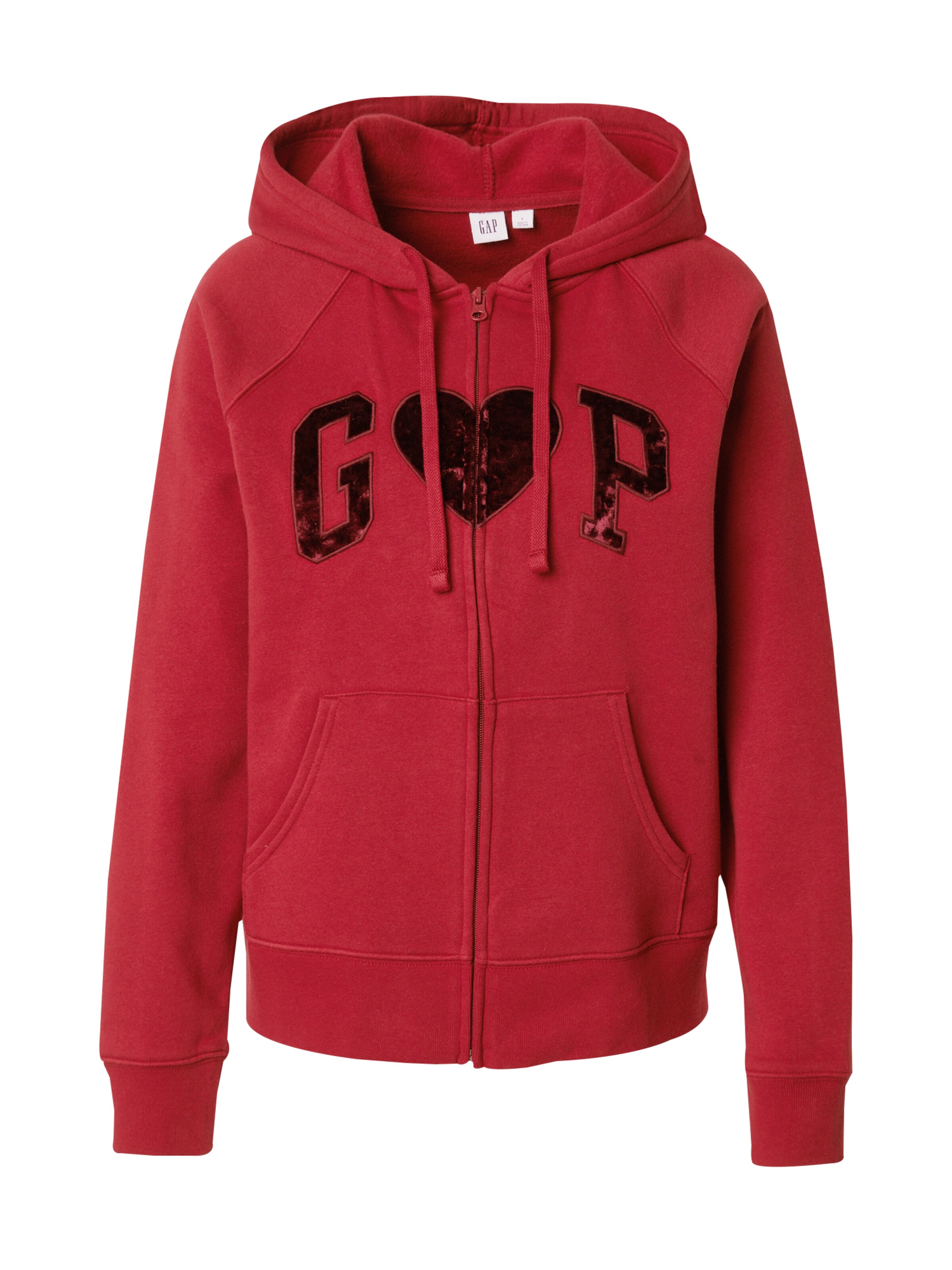 GAP all red zipup hoodie raglan