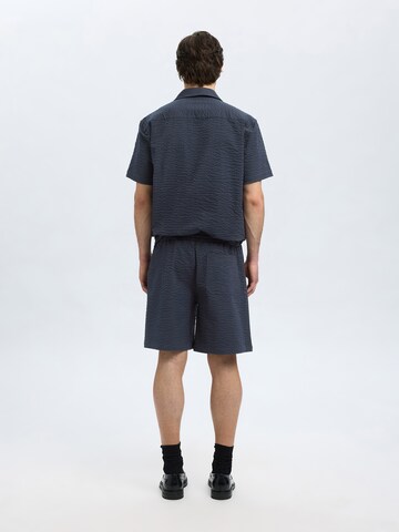 SELECTED HOMME Широка кройка Панталон 'SLHAce' в синьо