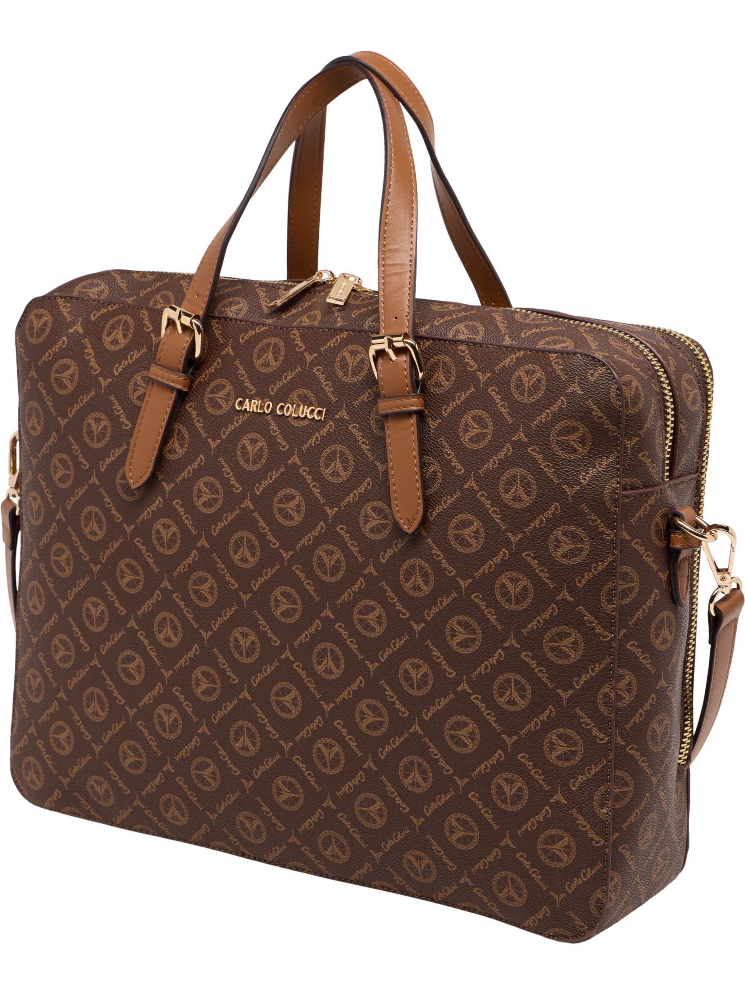 Carlo Colucci Laptoptasche ' Desiderati ' in Braun