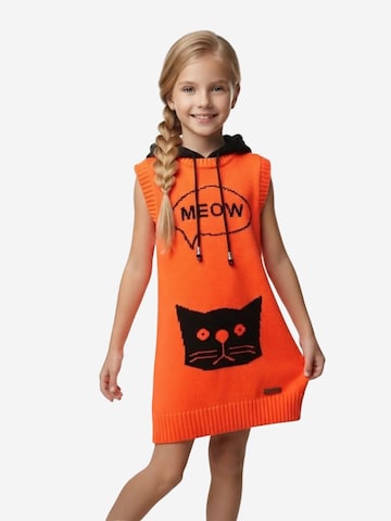Hilal Akinci Kids Dress in Orange: front