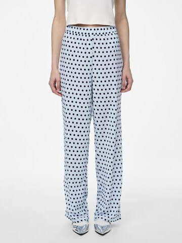 PIECES Wide leg Pants 'PCLuni' in White: front