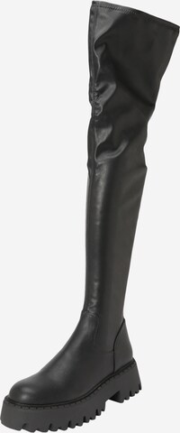 Overknee 'OUTSOURCE' di STEVE MADDEN in nero: frontale