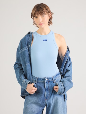 HUGO Топ 'Easy' в синьо: отпред