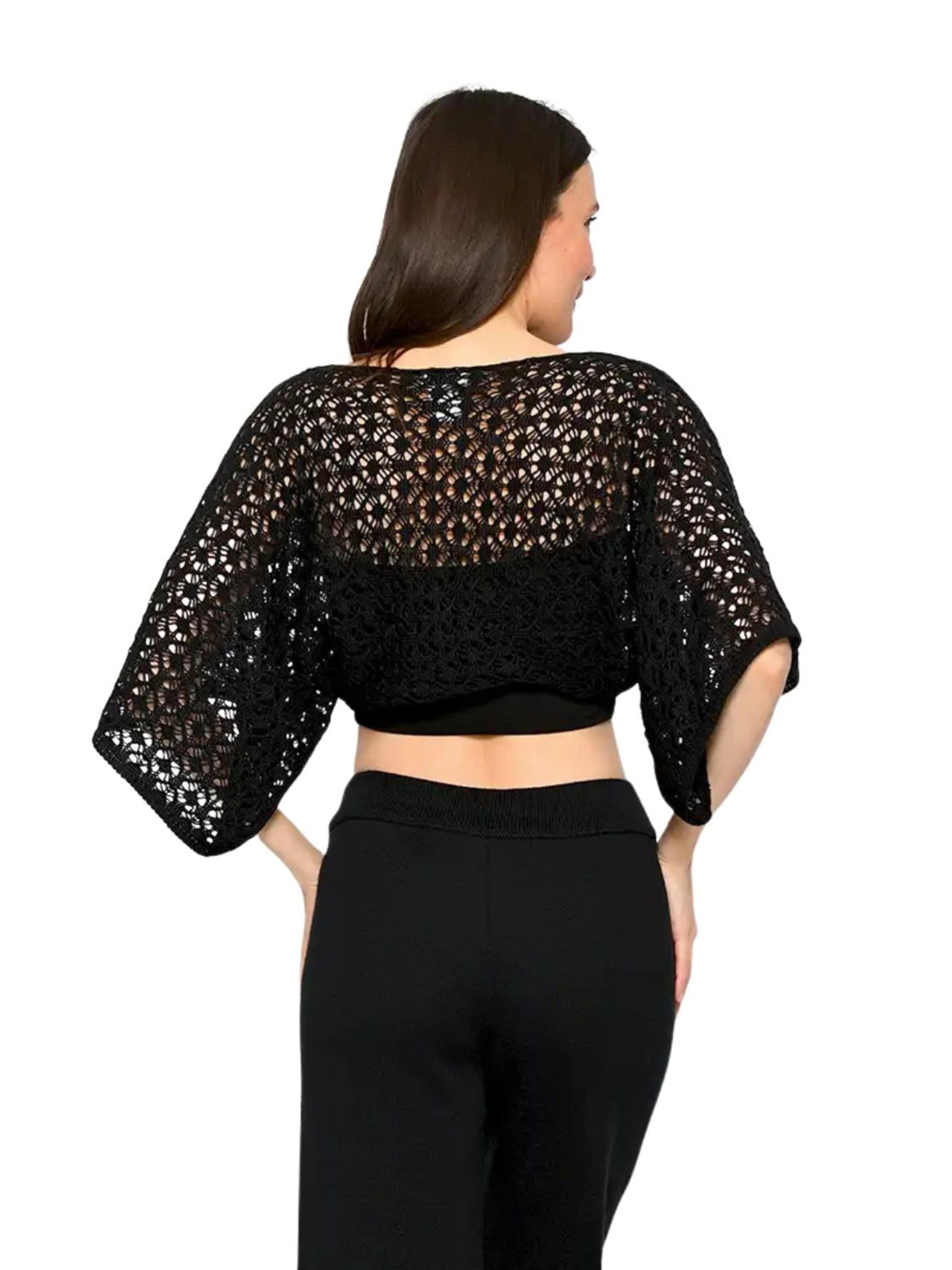 Süel knitwear - Top de punto 'Spider' en negro