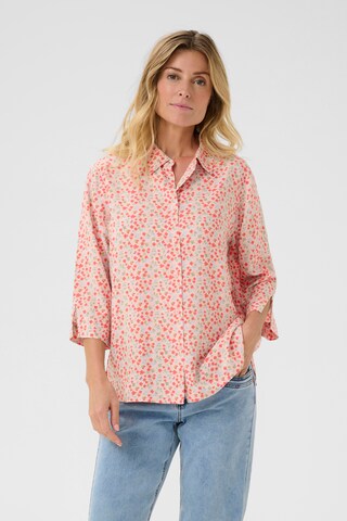 Chemisier 'Tiah' Cream en rose : devant