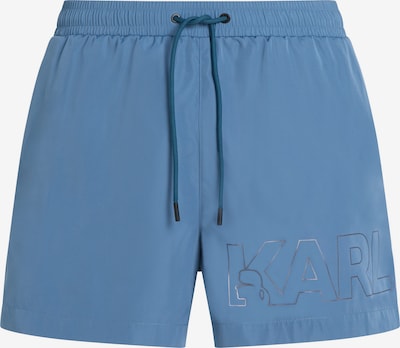 Karl Lagerfeld Szorty kąpielowe w kolorze niebieski / srebrno-szarym, Podgląd produktu