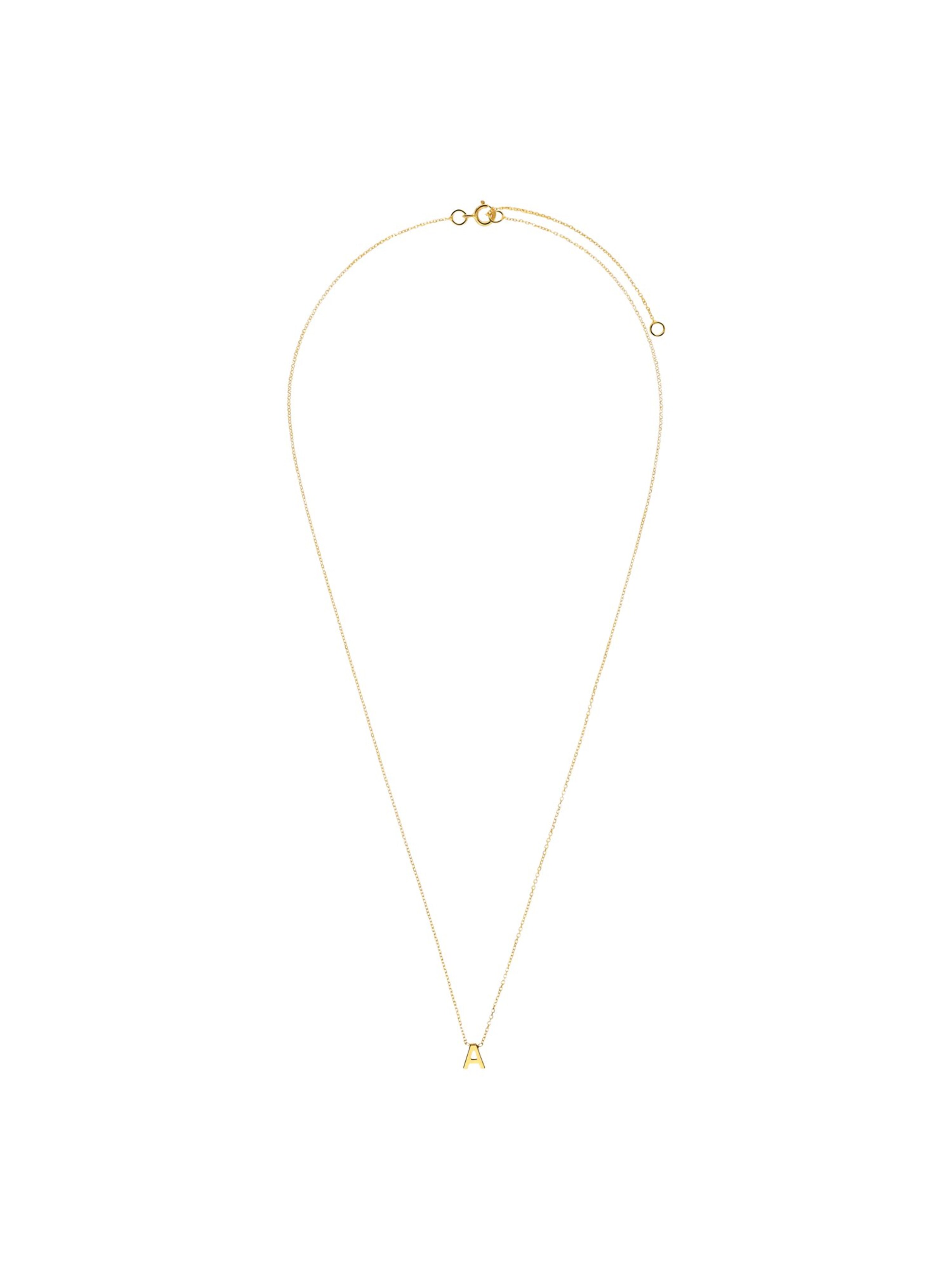 Lucardi Ketting 'Buchstabe' in Goud: voorkant