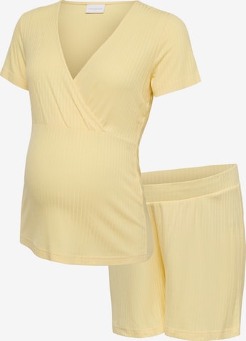 MAMALICIOUS Kort pyjamas i gul: framsida