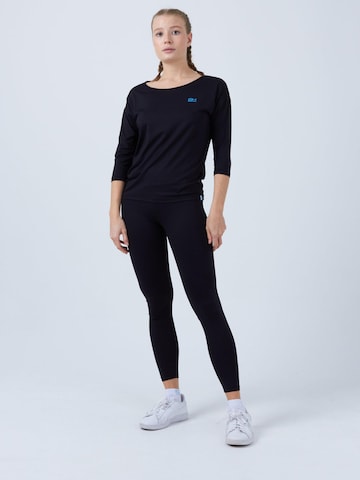 SPORTKIND Performance Shirt '3/4 Loose Fit' in Black: front