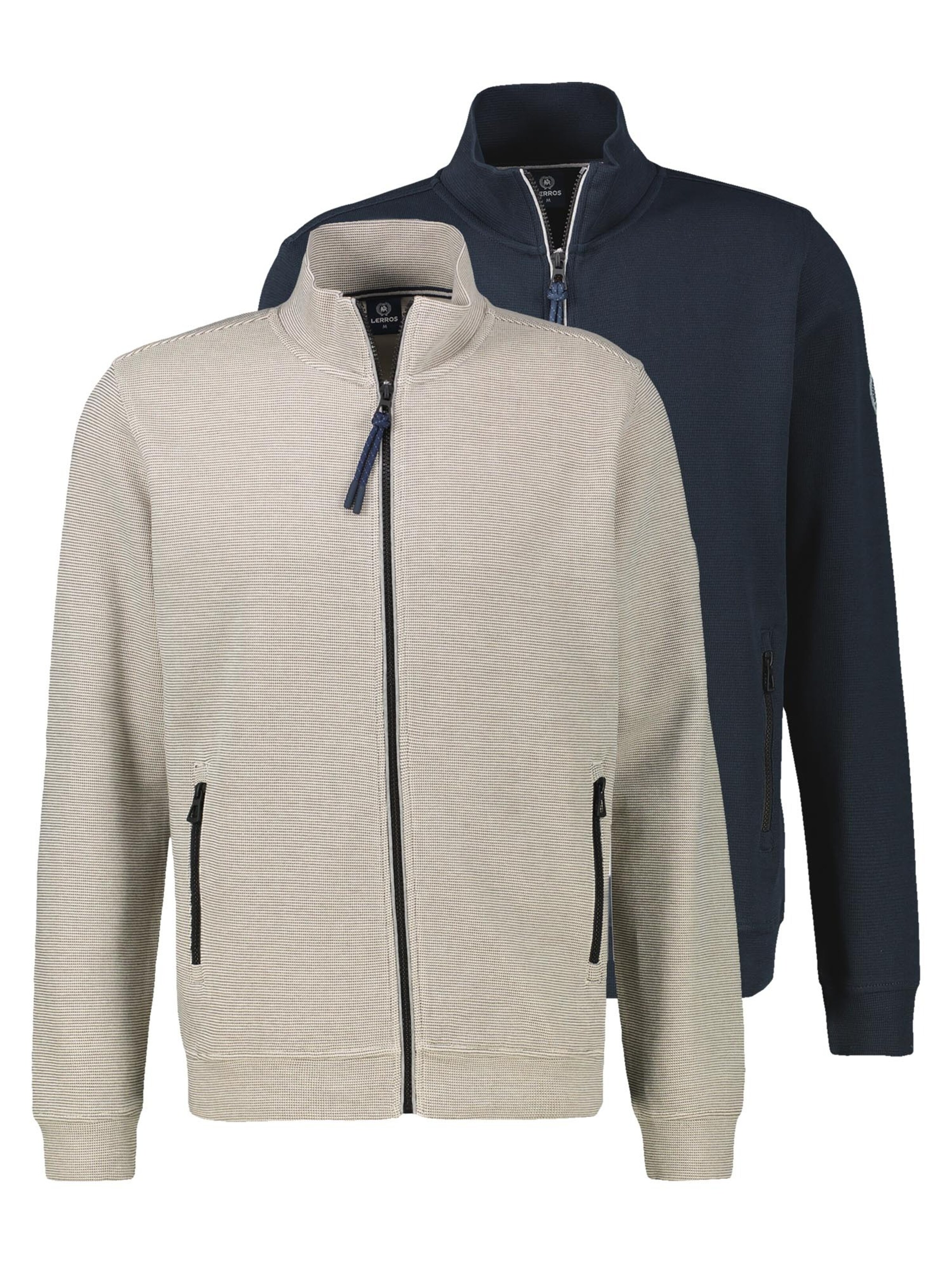 LERROS Sweatjacke 'Basic'‌‌‌‌ in Blau: Vorderseite