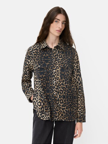 CAMEL ACTIVE Langarmbluse mit Leo-Muster in Beige: Vorderseite