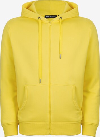 WEM Fashion Zip-Up Hoodie 'Spell' in Yellow: front