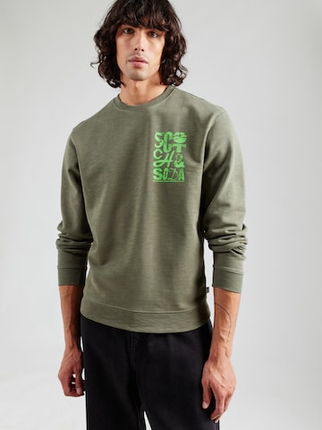 SCOTCH & SODA Collegepaita värissä vihreä: etupuoli