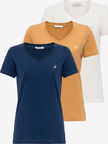 Moxx Paris 3 Pack V-Neck T-Shirt in Blau: Vorderseite