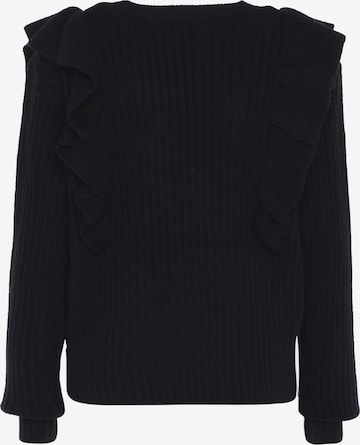 Pullover di faina in nero