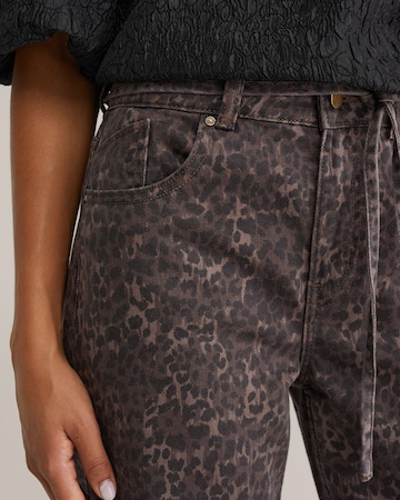 WE Fashion Wide leg Τζιν σε καφέ