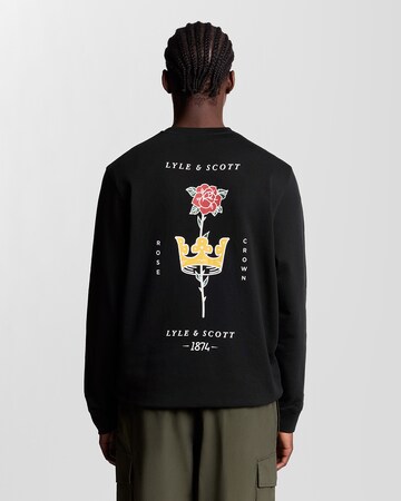Lyle & Scott Sweatshirt 'Rose and Crown' in Zwart
