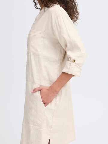PULZ Jeans Shirt dress 'PZLuca' in Beige