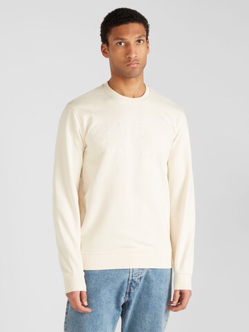 GUESS Sweatshirt 'BEAU' i beige: forside