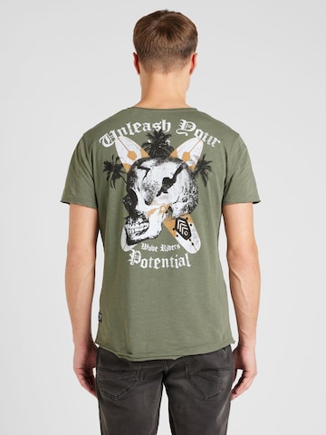 Key Largo Shirt 'POTENTIAL' in Groen: voorkant