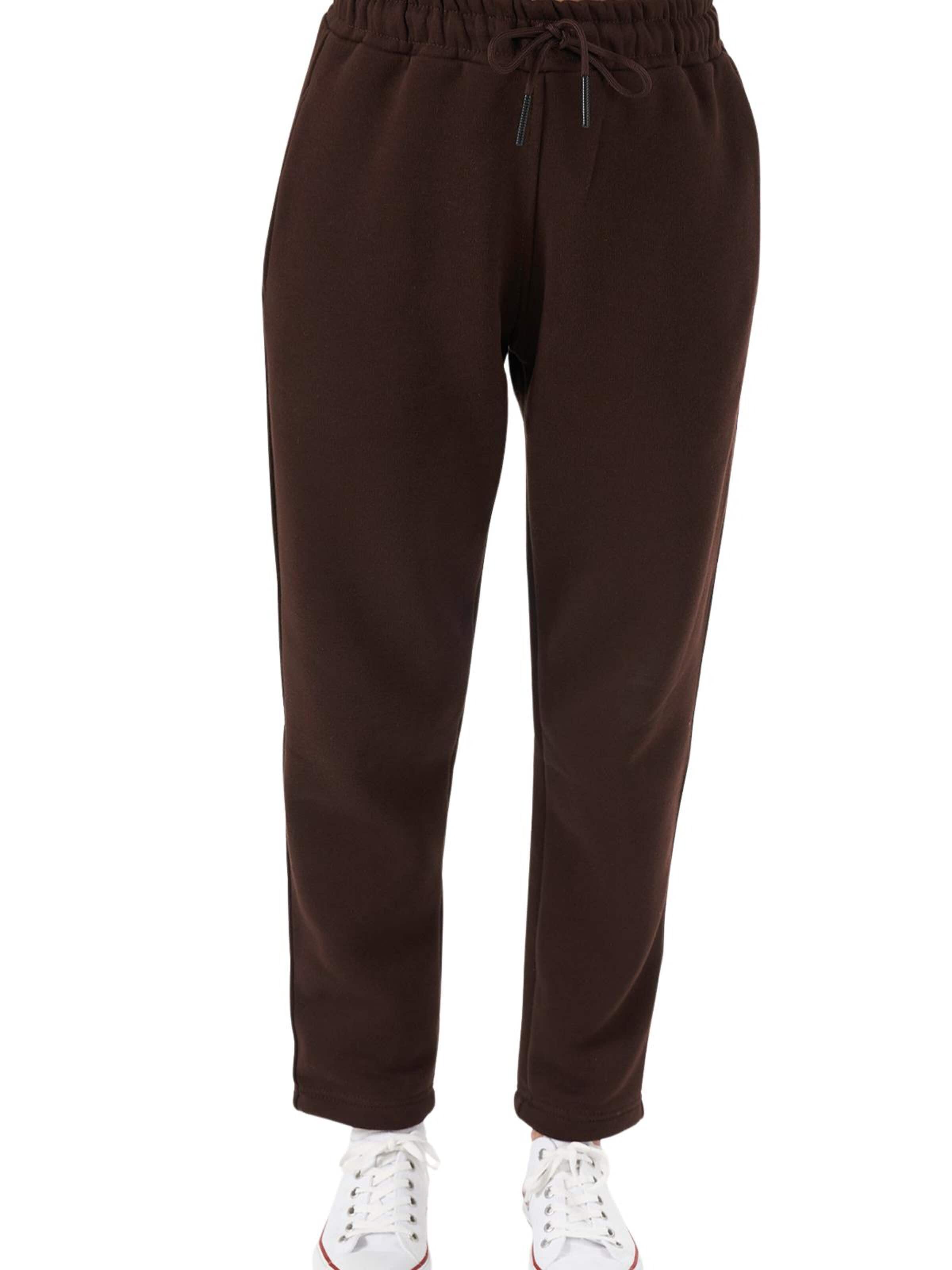 LOUIS LECLER Slimfit Broek 'Elise' in Bruin