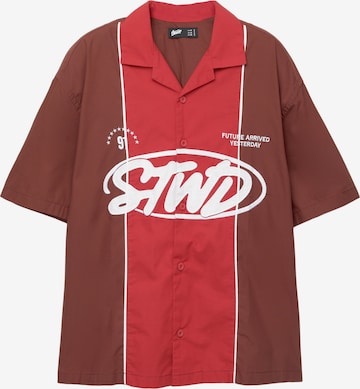 Pull&Bear Regular Fit Paita 'STWD' värissä punainen: etupuoli