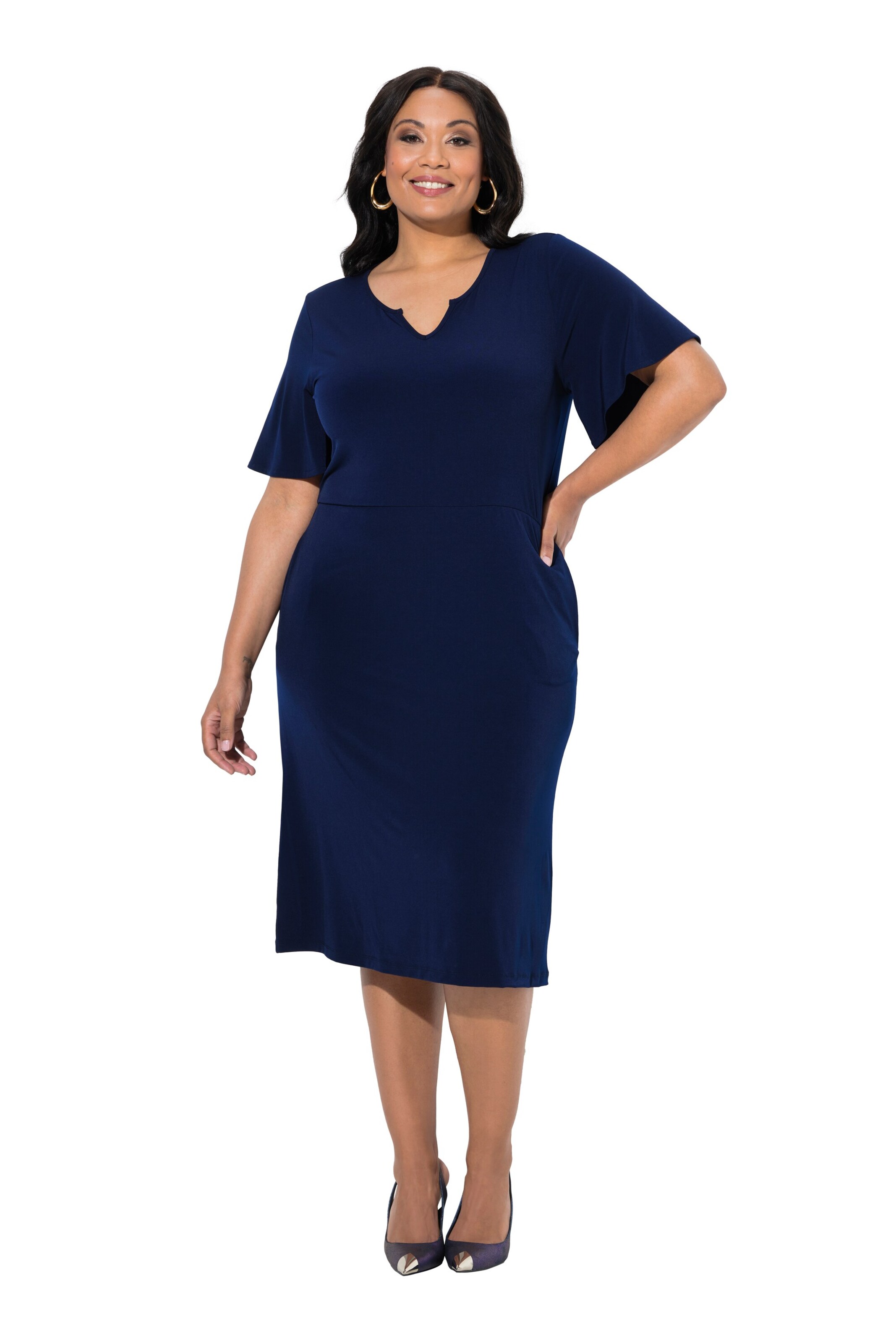Ulla Popken Dress in Blue: front