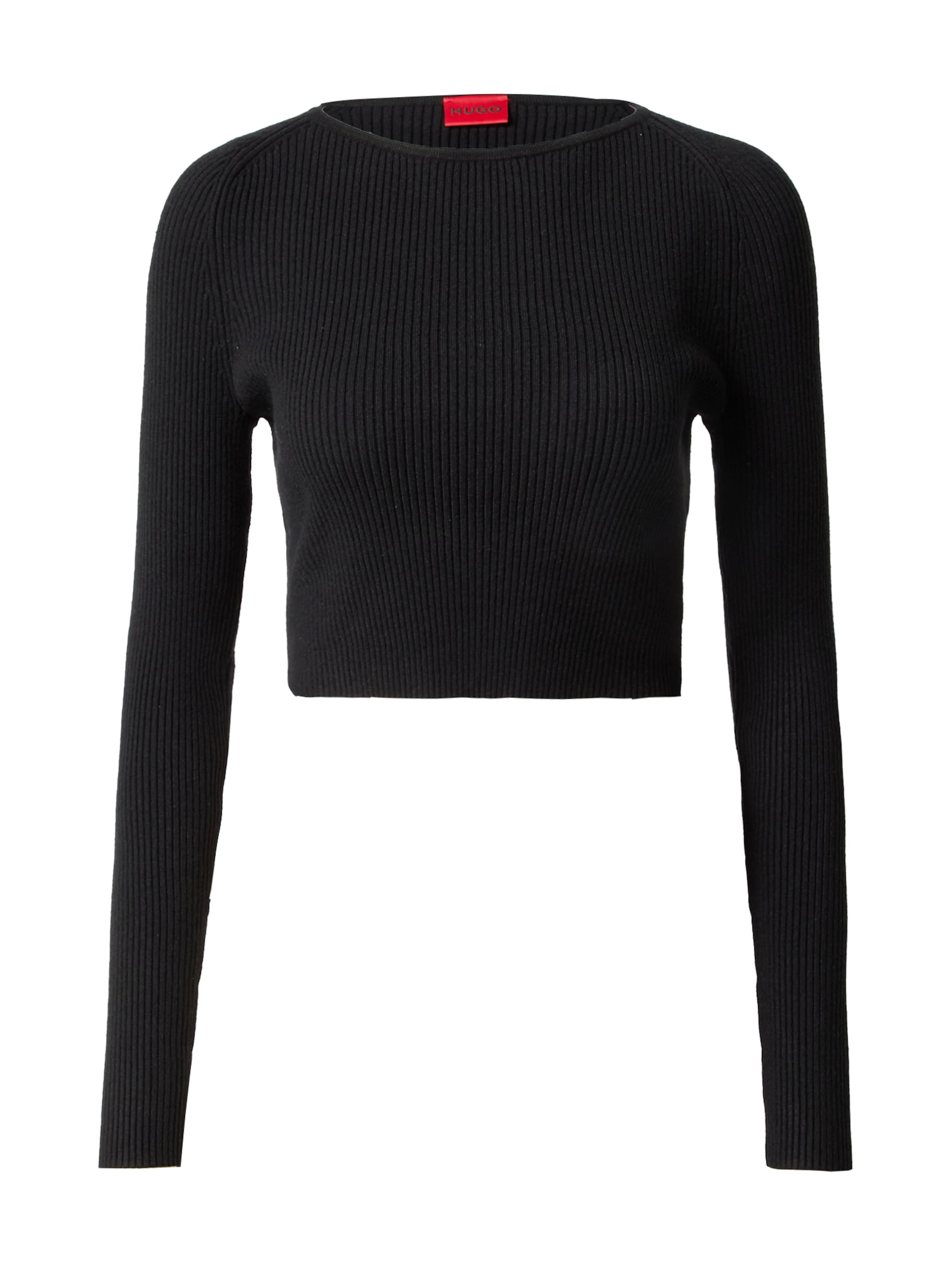 HUGO Trui &#x27;Sanderiny&#x27; in Zwart: voorkant