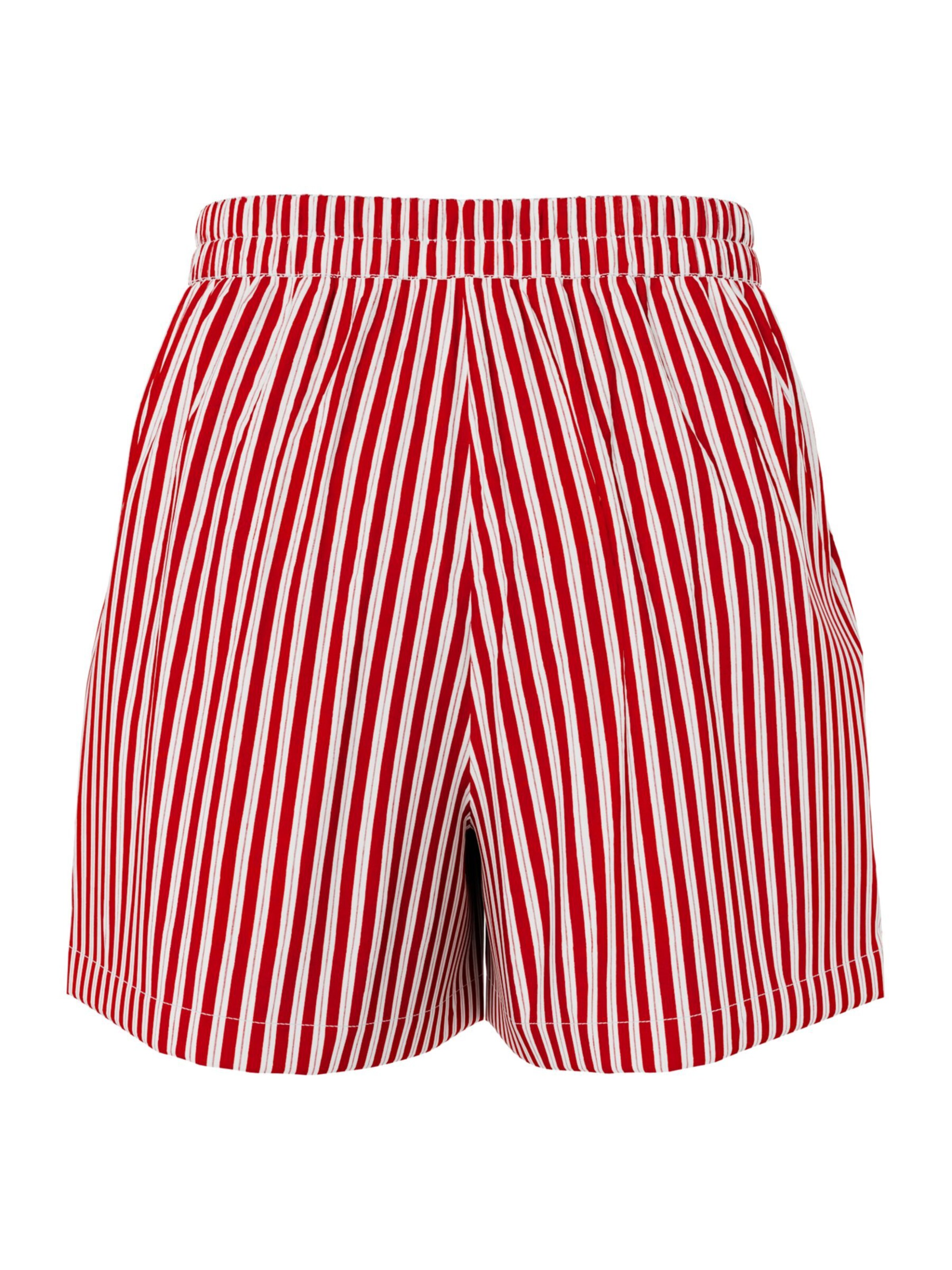 PIECES Loosefit Broek 'PCJolly' in Rood