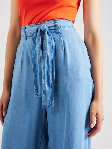 Tally Weijl Wide leg Pleat-Front Pants in Blue