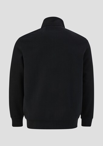 s.Oliver Men Big Sizes Zip-Up Hoodie in Black