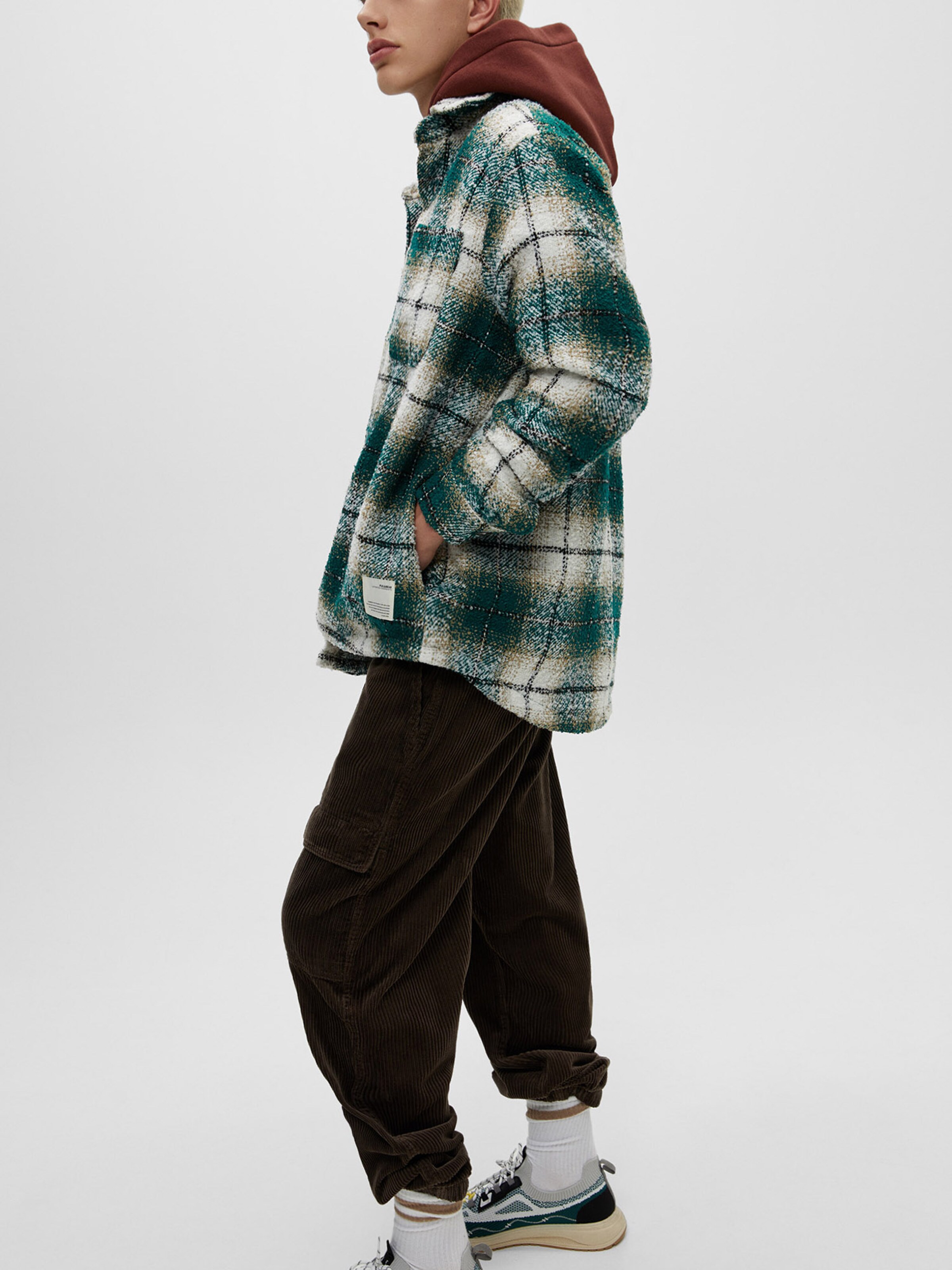 Veste mi-saison Pull&Bear en vert