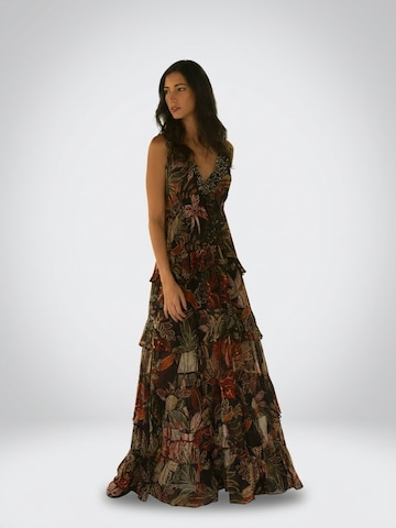 Miss June - Vestido 'Robe Longue Floriana' en negro