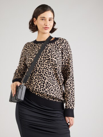 Pull-over 'VMCARIA' Vero Moda Curve en noir : devant