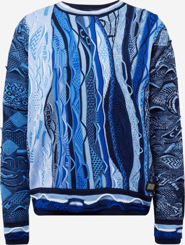 Pull-over Carlo Colucci en bleu : devant