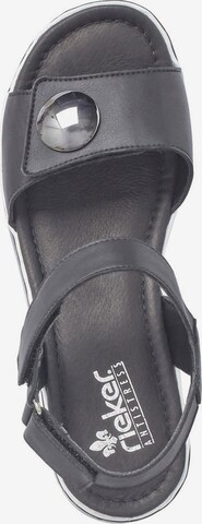 Rieker Strap Sandals in Black