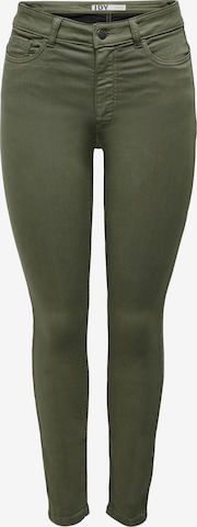 JDY Skinny Kalhoty 'LARA' – zelená: přední strana