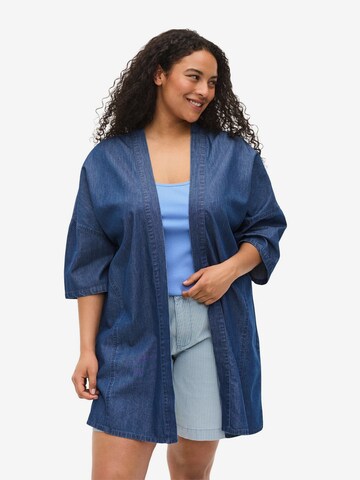 Zizzi Kimono 'Jamina' in Blauw: voorkant